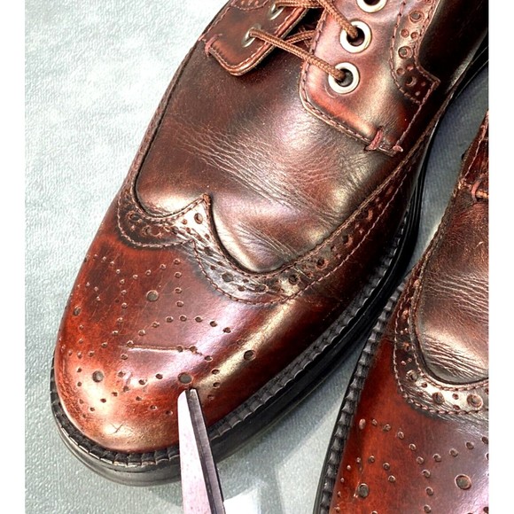 Donald J PLiner EVEB-SXSX Men\'s Wingtip Dress Shoes Size 9.5 EU 9 Leather Cognac main image 8